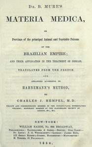 Cover of Dr. B. Mure's materia medica