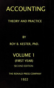 Cover of Accounting theory and practice, Volume 1 (of 3)