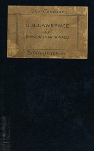 Cover of A bibliography of the writings of D. H. Lawrence