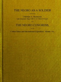 Cover of The Negro as a soldier