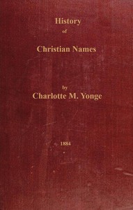 Cover of History of Christian names