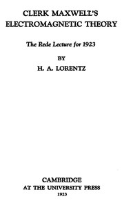 Cover of Clerk Maxwell's electromagnetic theory