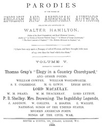 Cover of Parodies of the works of English & American authors, vol. V