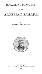 Cover of Botanical features of the Algerian Sahara