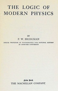 Cover of The logic of modern physics