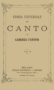 Cover of Storia universale del canto, Vol. 2 (of 2)