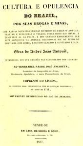 Cover of Cultura e opulencia do Brasil por suas drogas e minas