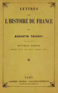 Cover of Lettres sur l'histoire de France