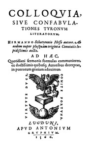 Cover of Colloquia, sive Confabulationes tyronum literatorum