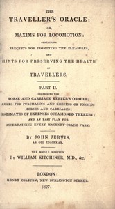 Cover of The traveller's oracle; or, maxims for locomotion, part 2 (of 2)