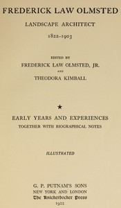 Cover of Frederick Law Olmsted
