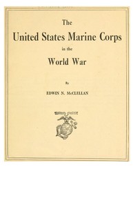 Cover of The United States Marine Corps in the World War