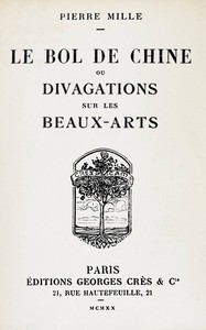 Cover of Le bol de Chine; ou, divagations sur les beaux-arts