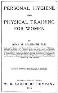 Cover of Personal hygiene and physical training for women