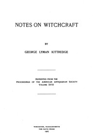 Cover of Notes on witchcraft