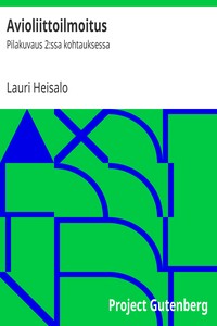 Cover of Avioliittoilmoitus