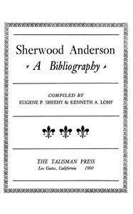 Cover of Sherwood Anderson