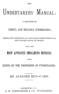 Cover of The undertakers' manual