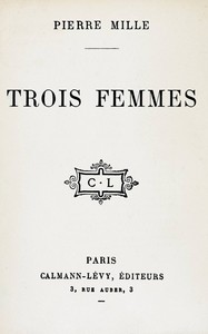 Cover of Trois femmes