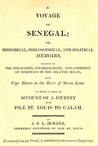 Cover of A voyage to Senegal
