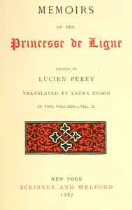 Memoirs of the Princesse de Ligne, Vol. 2 (of 2)