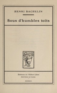 Sous d'humbles toits