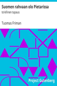 Cover of Suomen rahvaan olo Pietarissa