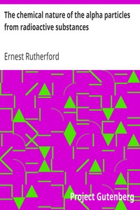 The chemical nature of the alpha particles from radioactive substances
