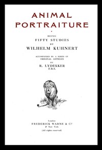 Cover of Animal portraiture