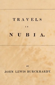 Cover of Travels in Nubia