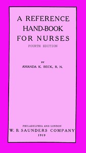 Cover of A reference hand-book for nurses