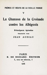 Cover of La chanson de la croisade contre les Albigeois
