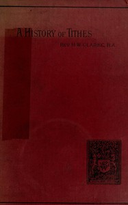 Cover of A history of tithes