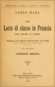 Le lotte di classe in Francia dal 1848 al 1850