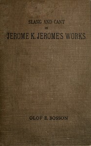 Cover of Slang and cant in Jerome K. Jerome's works
