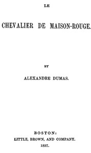 Cover of Le chevalier de Maison-Rouge
