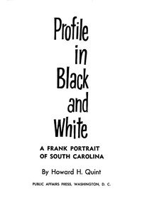 Cover of Profile in black and white
