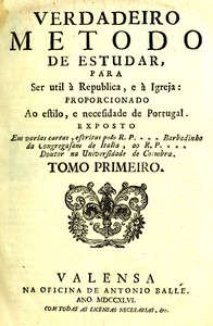 Cover of Verdadeiro metodo de estudar (Vol. I)
