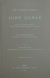 Cover of The complete works of John Gower, volume 3