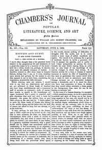 Cover of Chambers's Journal of Popular Literature, Science, and Art, fifth series, no. 127, vol. III, June 5, 1886