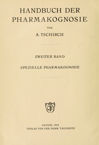 Cover of Handbuch der Pharmakognosie
