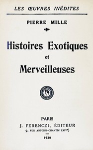 Cover of Histoires exotiques et merveilleuses