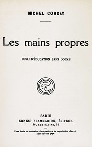Cover of Les mains propres
