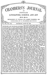 Cover of Chambers's Journal of Popular Literature, Science, and Art, fifth series, no. 130, vol. III, June 26, 1886