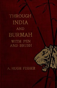 Cover of Through India and Burmah with pen and brush