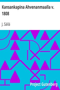 Cover of Kansankapina Ahvenanmaalla v. 1808