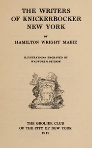 Cover of Writers of Knickerbocker New York