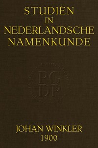 Cover of Studiën in Nederlandsche Namenkunde