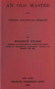 Cover of An old master, and other political essays