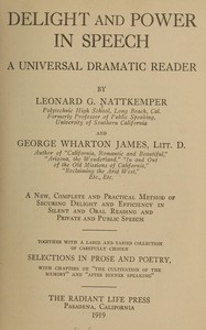 Cover of Delight and power in speech